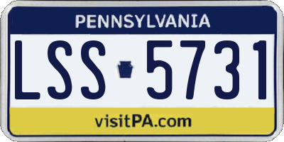 PA license plate LSS5731