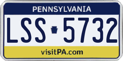 PA license plate LSS5732