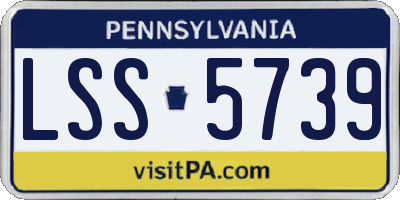 PA license plate LSS5739