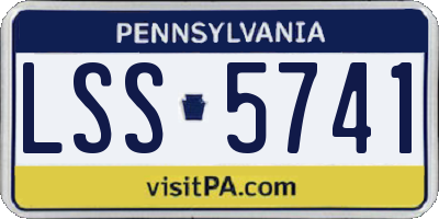 PA license plate LSS5741