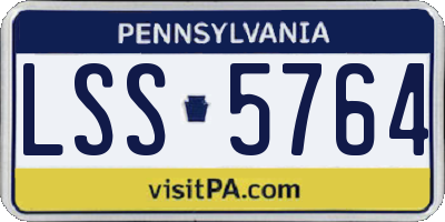 PA license plate LSS5764
