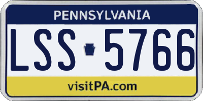 PA license plate LSS5766