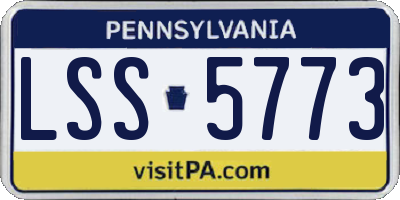 PA license plate LSS5773