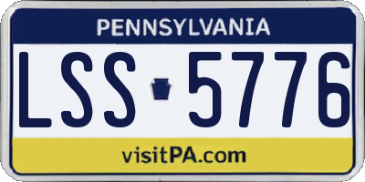 PA license plate LSS5776