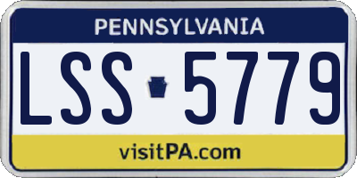 PA license plate LSS5779