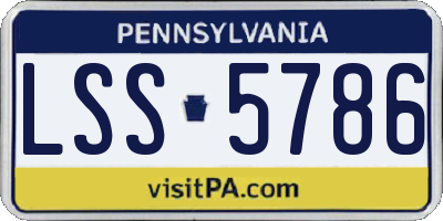 PA license plate LSS5786