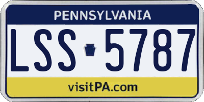 PA license plate LSS5787