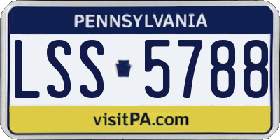 PA license plate LSS5788