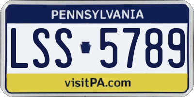 PA license plate LSS5789