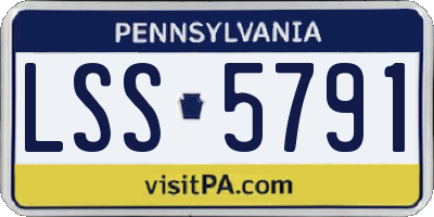 PA license plate LSS5791