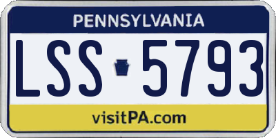 PA license plate LSS5793