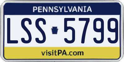 PA license plate LSS5799