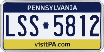 PA license plate LSS5812