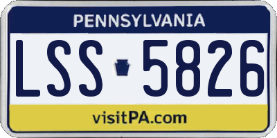 PA license plate LSS5826