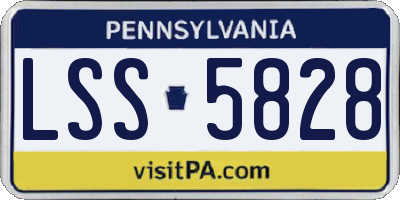 PA license plate LSS5828