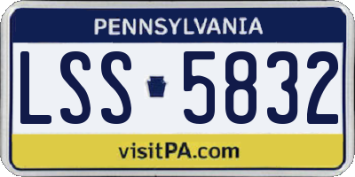 PA license plate LSS5832