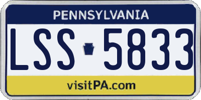 PA license plate LSS5833