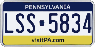 PA license plate LSS5834