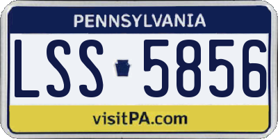 PA license plate LSS5856