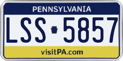 PA license plate LSS5857