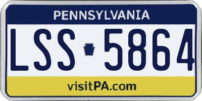 PA license plate LSS5864