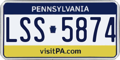 PA license plate LSS5874
