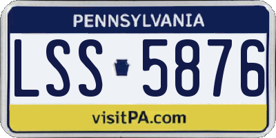 PA license plate LSS5876