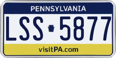 PA license plate LSS5877