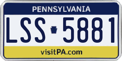 PA license plate LSS5881