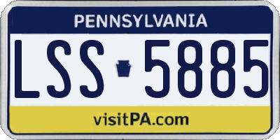 PA license plate LSS5885