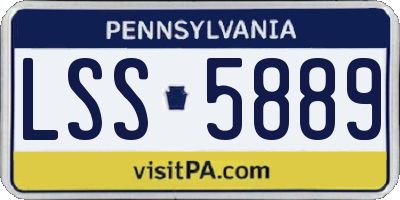 PA license plate LSS5889