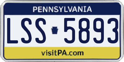 PA license plate LSS5893