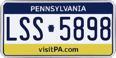 PA license plate LSS5898