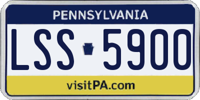 PA license plate LSS5900