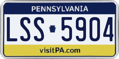 PA license plate LSS5904