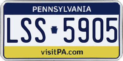 PA license plate LSS5905