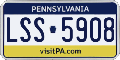 PA license plate LSS5908