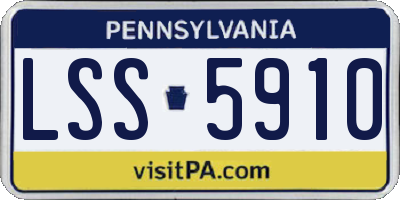 PA license plate LSS5910