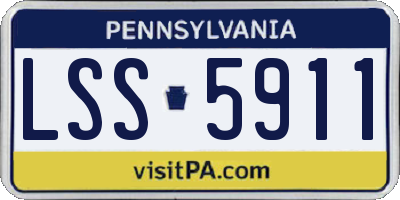 PA license plate LSS5911