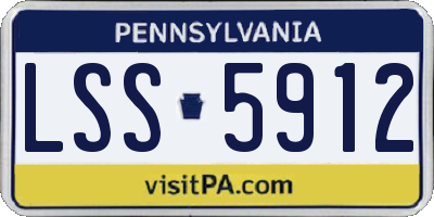 PA license plate LSS5912