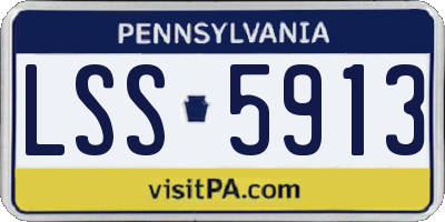 PA license plate LSS5913