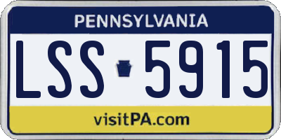 PA license plate LSS5915