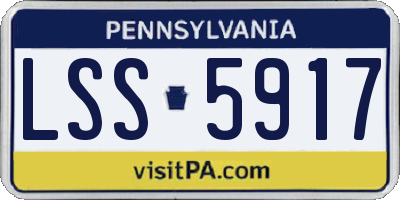 PA license plate LSS5917