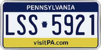PA license plate LSS5921