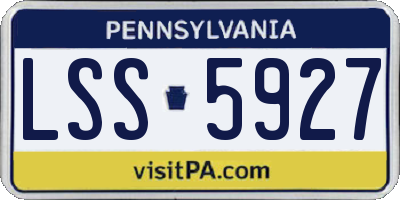 PA license plate LSS5927