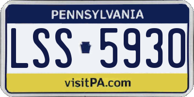 PA license plate LSS5930
