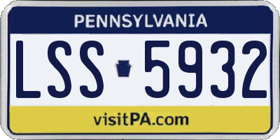 PA license plate LSS5932