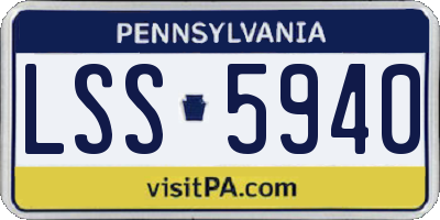 PA license plate LSS5940