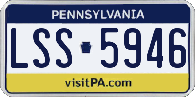 PA license plate LSS5946