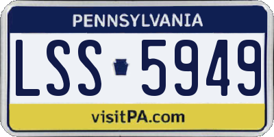 PA license plate LSS5949